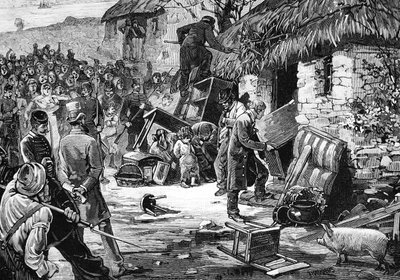 Troubles in Ireland - The Eviction of a Farmer, from 